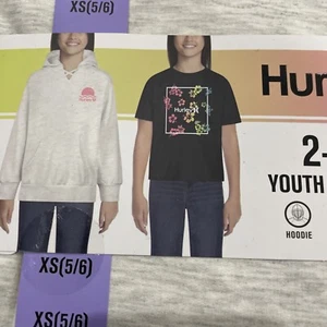 Hurley 2 Pack Girl Youth Hoodie And Tee Size XS(5-6) Relaxed Fit Soft Knit - Picture 1 of 11