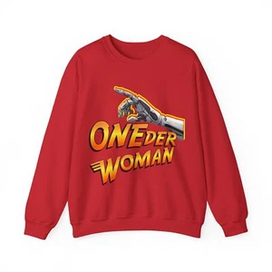 Funny Amputee Sweatshirt, OneDer Woman V1, Crewneck Sweatshirt - Picture 1 of 13