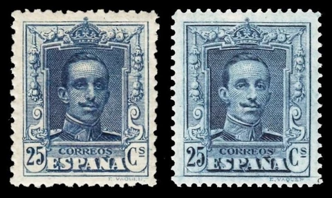 🔥SPAIN 1922  ☆ ALFONXO XIII 25Cs Ed. NE-23-24 ☆ MDC MNH  AU-50 ☆ NOT ISSUED Cover