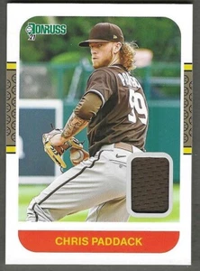 2021 Donruss #87M-CP Chris Paddack Retro 1987 Materials - Picture 1 of 2
