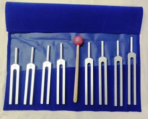 Juego de 8 horquillas de afinación de espectro armónico para curación de sonido con mazo de goma - Imagen 1 de 2