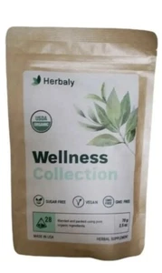 Herbaly Wellness Collection Tea - Vegan Gluten free,70 g, 28 Count Bag ( 1 Pack) - Picture 1 of 2