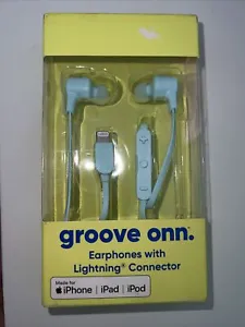 Onn Earphones w/ Lightning Connector, Aqua For iPhones, iPads And iPods - Picture 1 of 1