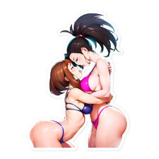 My Hero academia anime Ochaco Uraraka & Mt Lady kiss Hentai Sticker Laptop