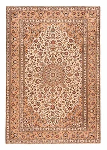 Kashan Tappeto Persiano Annodato a Mano 290x202 cm-Fine, Oriente, Tappeto, Beige - Picture 1 of 11