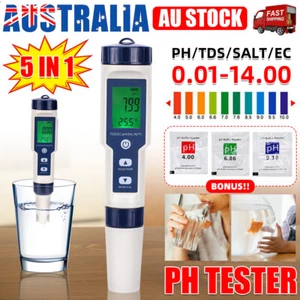 PH Tester Hydroponics Pool Water Test TDS EC Salinity Temperature Pen Testing AU - Picture 1 of 13