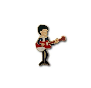George Harrison Beatles Pin Face Guitar - John Lennon Ringo Starr Paul McCartney - Picture 1 of 2
