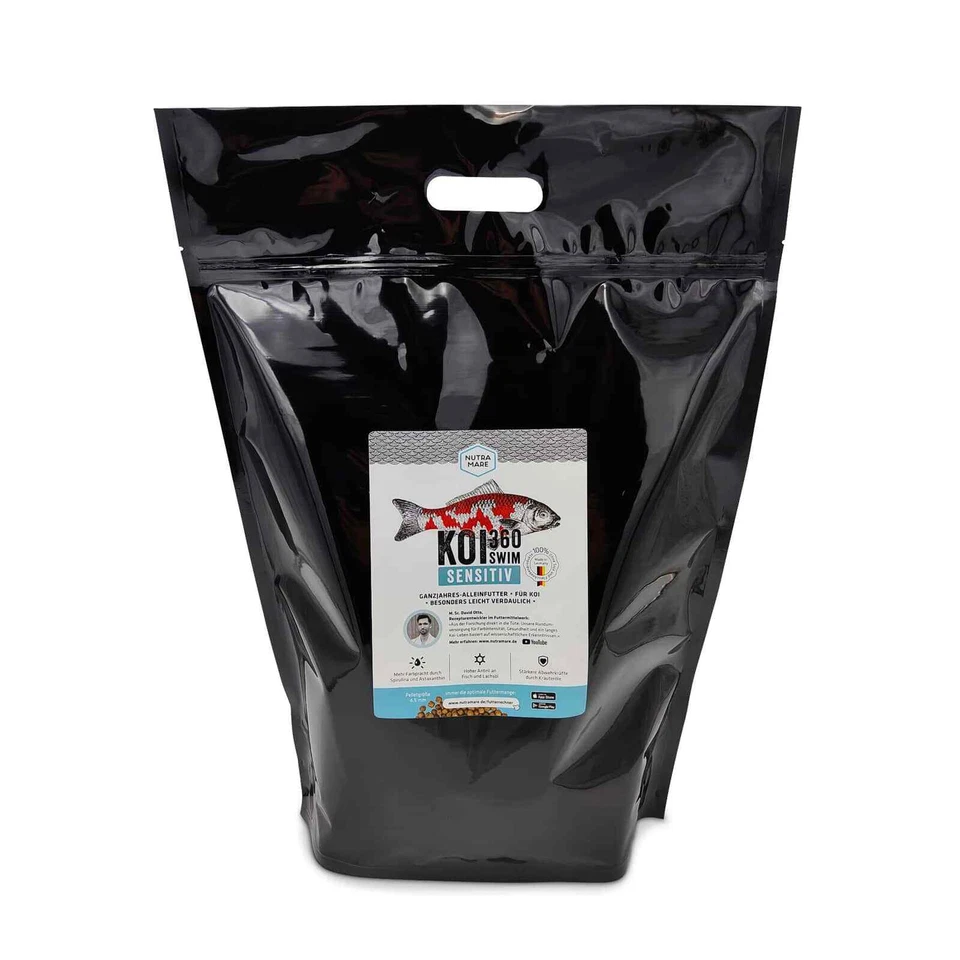 Nutramare Koi360 Sensitiv SWIM 4,5kg Koifutter 4,5mm - Bild 1 von 1