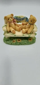 Cherished Teddies Two Bears On A Bench Event Figurine # CRT240 1996 Enesco - Picture 1 of 12