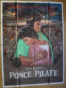 PONCE PILATE jean marais affiche cinema originale 160x120 cm '62 MASCII - Foto 1 di 1