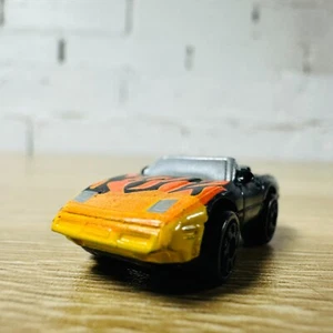 Micro Machines Chevrolet Chevy Corvette C4 Convertible Black Orange Flames - Picture 1 of 15