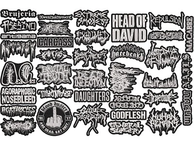 Grindcore  Metal full EMBROIDERY shaped 10pcs/Lot Random Mix Sew-On Patches - Image 1 of 2