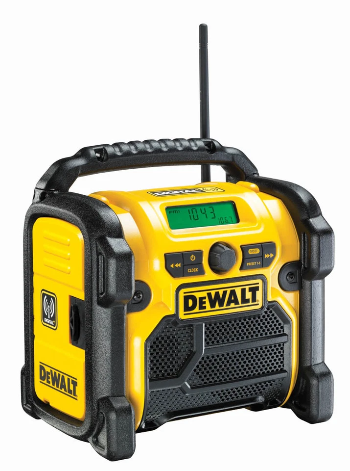 DEWALT Radio DCR020 mit DAB+ 10,8 - 18 V Akku-/Netz Radio mit Antenne, AUX, USB - Bild 1 von 2