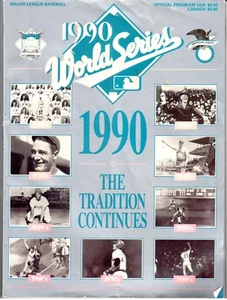 BASEBALL Program (1990) World Series MLB Official Cincinnati Reds Oakland A's OF - Picture 1 of 1