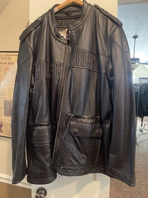 hombre harley davidson chaqueta de cuero Foto 1 de 4