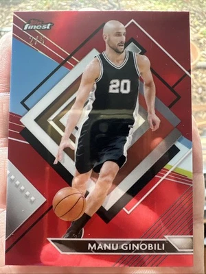 🔥2024 TOPPS FINEST MANU GINOBILI RED REFRACTOR /5 #260🔥 - Image 1 of 4