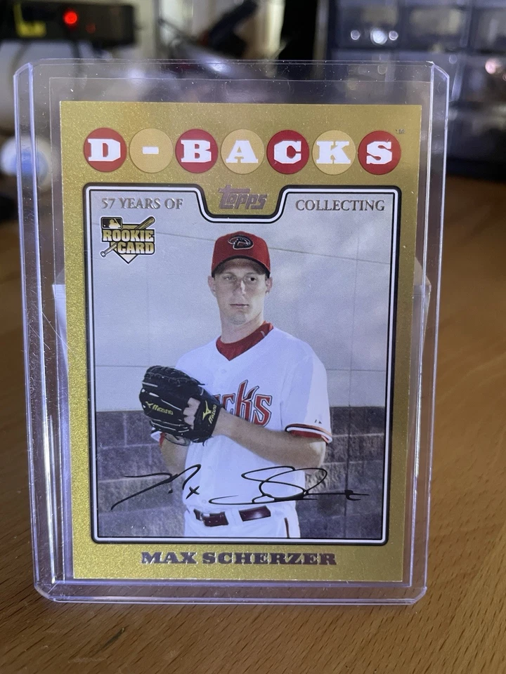 2008 Topps Updates & Highlights Max Scherzer UH280 Gold / 2008 RC rookie - Image 1 of 2