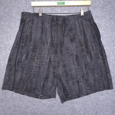 Pantalones Cortos Lululemon Para Hombres XL Forrados Cordón Cremallera Bolsillo Atlético Correr Entrenamiento Foto 1 de 4