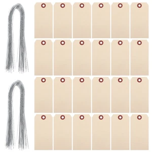 Etiquetas en blanco de viaje con etiqueta de precio de 50 piezas para embalaje envío con marcado de cables - Imagen 1 de 12