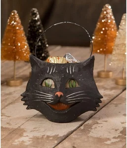 Vintage Happy Cat Bucket Small by Bethany Lowe Designs - Picture 1 of 2