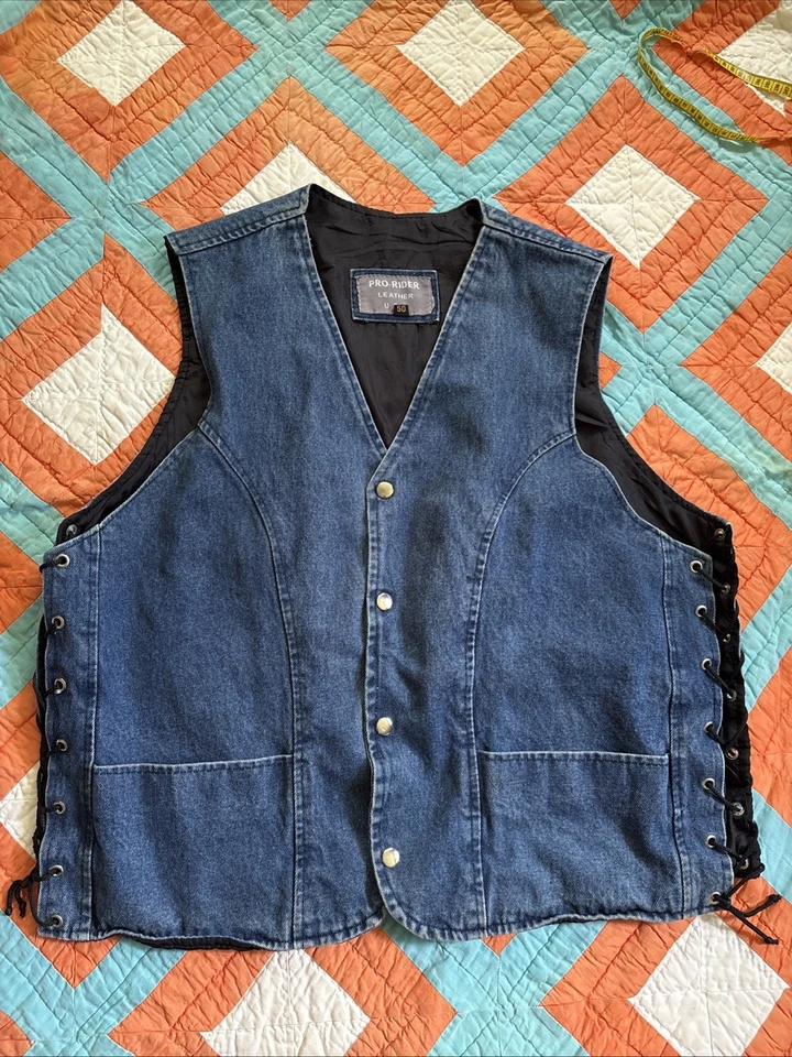 Chaleco Jeans Pro-Rider Cuero EE. UU. ~ Talla 50 Foto 1 de 4