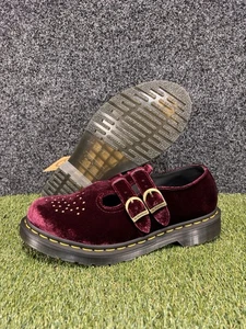 Dr. Martens Vegan 8065 Damenschuhe Größe 9 US Samt Kirschrot Oxford Mary Jane " - Bild 1 von 7
