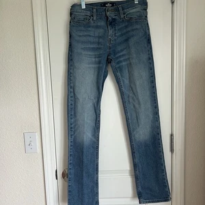 Hollister Men’s Denim Jeans Slim Straight Light Wash - 26x32 - Picture 1 of 6