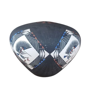 Laguna Pueblo Pottery Marris 1984 Kokopelli Dancer Figures Vase Polychrome Black - Picture 1 of 8