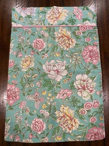 Vintage Utica JP Stevens Pillowcase Pink Green Floral One Single Standard - Picture 1 of 8