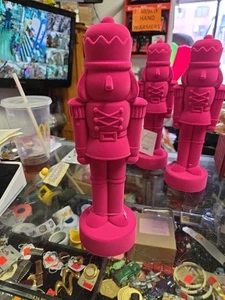 Wondershop Pink Flocked Velvet Nutcracker Figurine Target 12inch - Picture 1 of 9