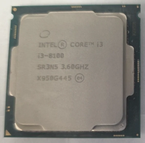 Intel Core i3-8100 SR3N5 4 Cores, 4 Threads, 3.6 GHz, 6 MB Cache, 65W - Image 1 of 2