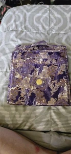 Estuche de viaje cosmético Joy Mangano bolsa bolsas extraíbles colgante púrpura - Imagen 1 de 3