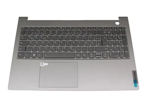 Lenovo 5CB1B34970 Original Tastatur inkl. Topcase DE (deutsch) grau/grau mit Bac - Afbeelding 1 van 5