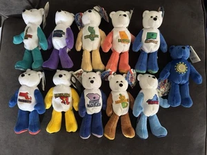 LOT OF 11 Limited Treasures State Quarter Coin Bears - New w/Tags + Eurobear - Picture 1 of 6