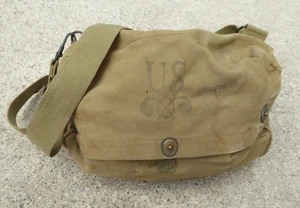 WW2 US Army Lightweight Service Gas Mask Bag Olive Drab - Picture 1 of 8