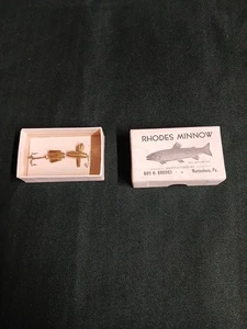 Vintage Rhodes Minnow Fishing Lure Pennsylvania Antique Tackle Box Bait Bass (2) - Picture 1 of 9
