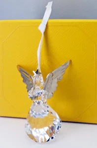 NEW IN BOX SWAROVSKI 5657008 Christmas Holiday Magic White Gold Angel Ornament - Picture 1 of 2