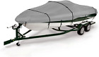 Heavy Duty Boat Cover, Waterproof Trailerable Boat Cover Fits V-Hull Runabouts, 