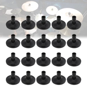 Juego de 20 piezas de mangas de plástico para platillos mangas de tambor mangas de fieltro de plástico negro - Imagen 1 de 11