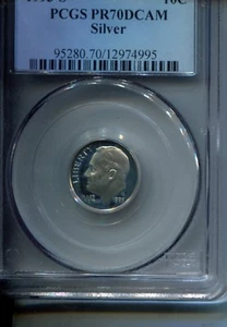 1993 S SILVER ROOSEVELT DIME 10c PCGS PF70 DCAM "DEEP CAMEO" LIST $100 - Picture 1 of 2