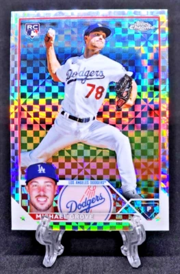 2023 TOPPS CHROME MICHAEL GROVE #22 (RC) XFACTOR DODGERS - Image 1 of 2