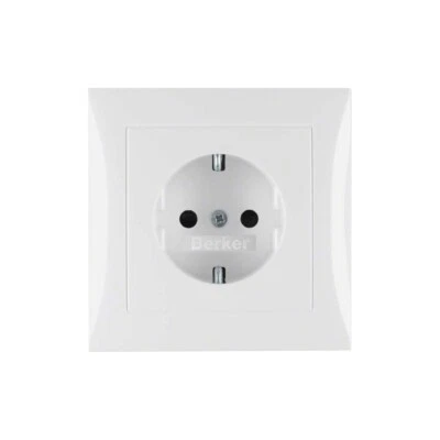Berker 47428989 Steckdose SCHUKO mit Abdeckplatte S.1 polarweiß glänzend - Bild 1 von 2