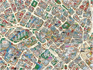 Cityscapes Calle Mapa Del Birmingham 400 Rompecabezas de Piezas 470mm x 320mm ( - Imagen 1 de 2