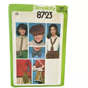 Simplicity Sewing Pattern 8723 Ties Bags Hat Bow Tie - Picture 1 of 2