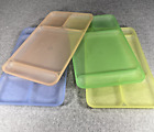 Vtg Tupperware Divided Food Trays 1535 Set of 4 Made In USA Pastel TV Picnic 80s