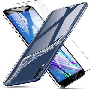Coque Pour ASUS Zenfone Max Pro (M1) Étui TPU Gel +Film Verre Trempé - Photo 1/5