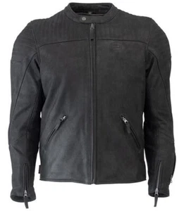 Richa Idaho Leather Motorcycle Motorbike Jacket - Black - Picture 1 of 3
