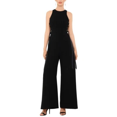 XSCAPE NEW Women's Petite Side Lace-up Crepe Jumpsuit TEDO - Image 1 of 2