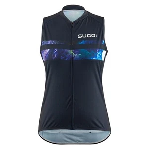 Sugoi Evolution Zap Sleeveless Women's Jersey, Deep Navy Thunder Sky, Large - Picture 1 of 2