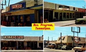 Nuevo Progresso Tamaulipas Multiview Musikgeschäft Schuhgeschäft Restaurant Postkarte - Bild 1 von 2
